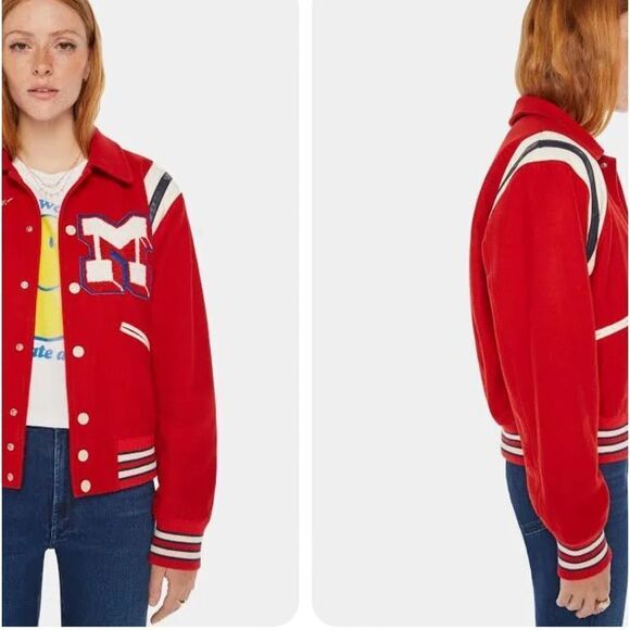 NWT MOTHER The Boyfriend Varsity Jacket Large SOLD OUT - Picture 8 of 11